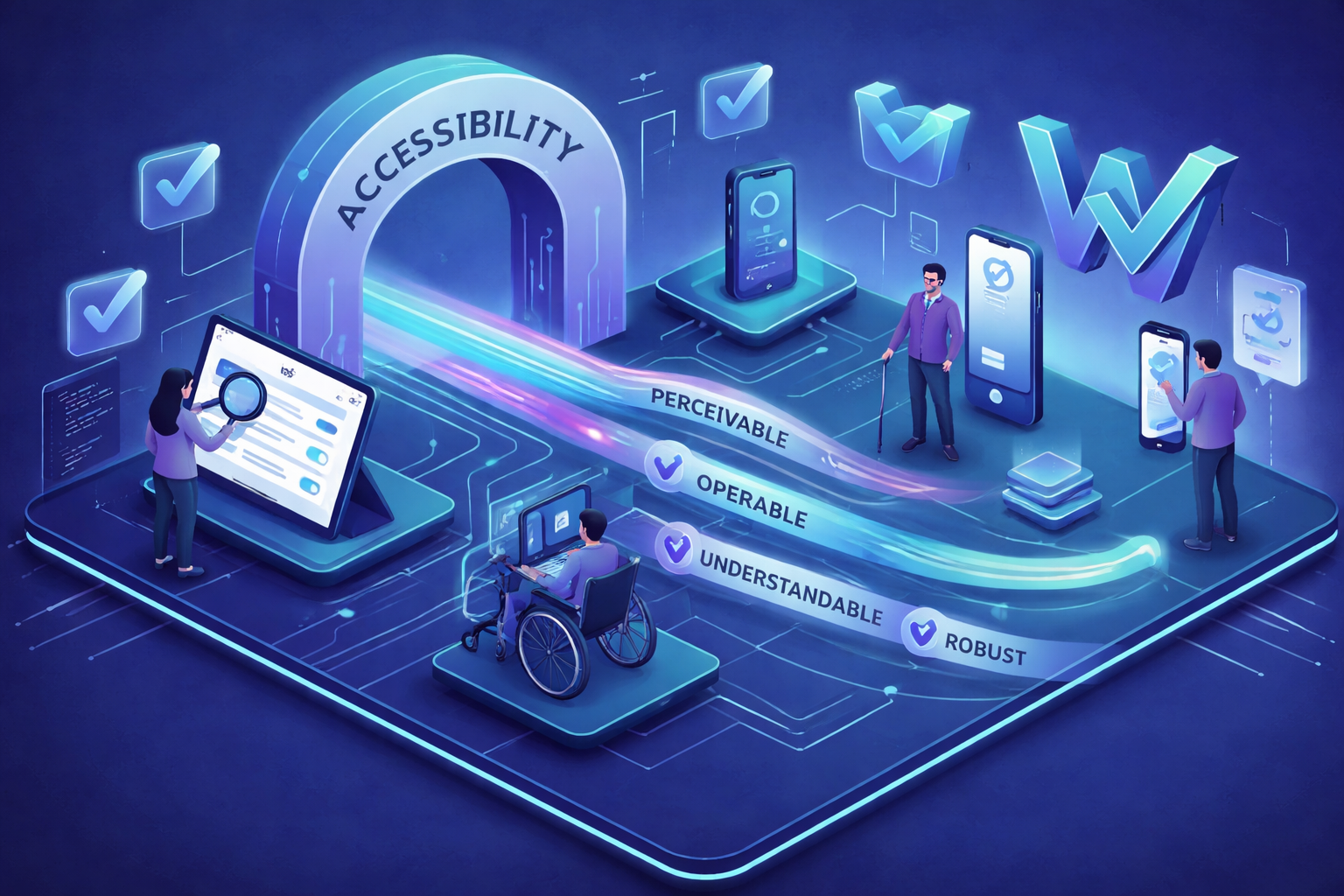 Grafika usługi WCAG i dostępność